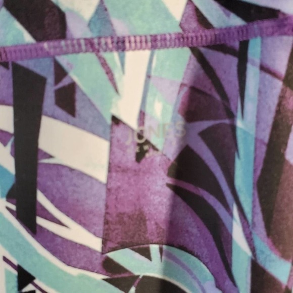 Jones new York tropical purple active athletic workout leggings plus size 2X - Picture 7 of 9